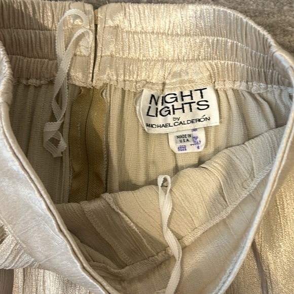 Vintage shimmery Night lights by Michael Calderon pantsuit set made in USA 4 - Picture 2 of 11
